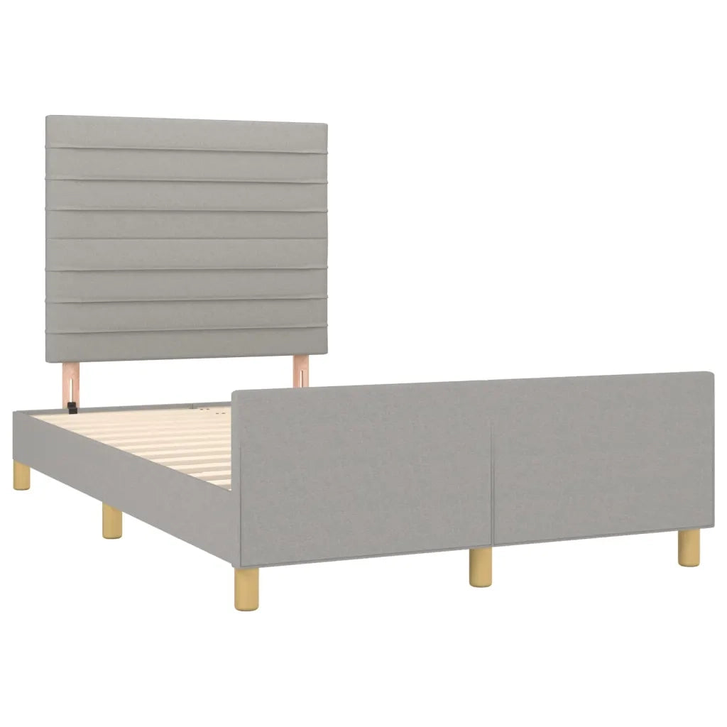 Giroletto senza Materasso Grigio Chiaro 120x200 cm Tessuto