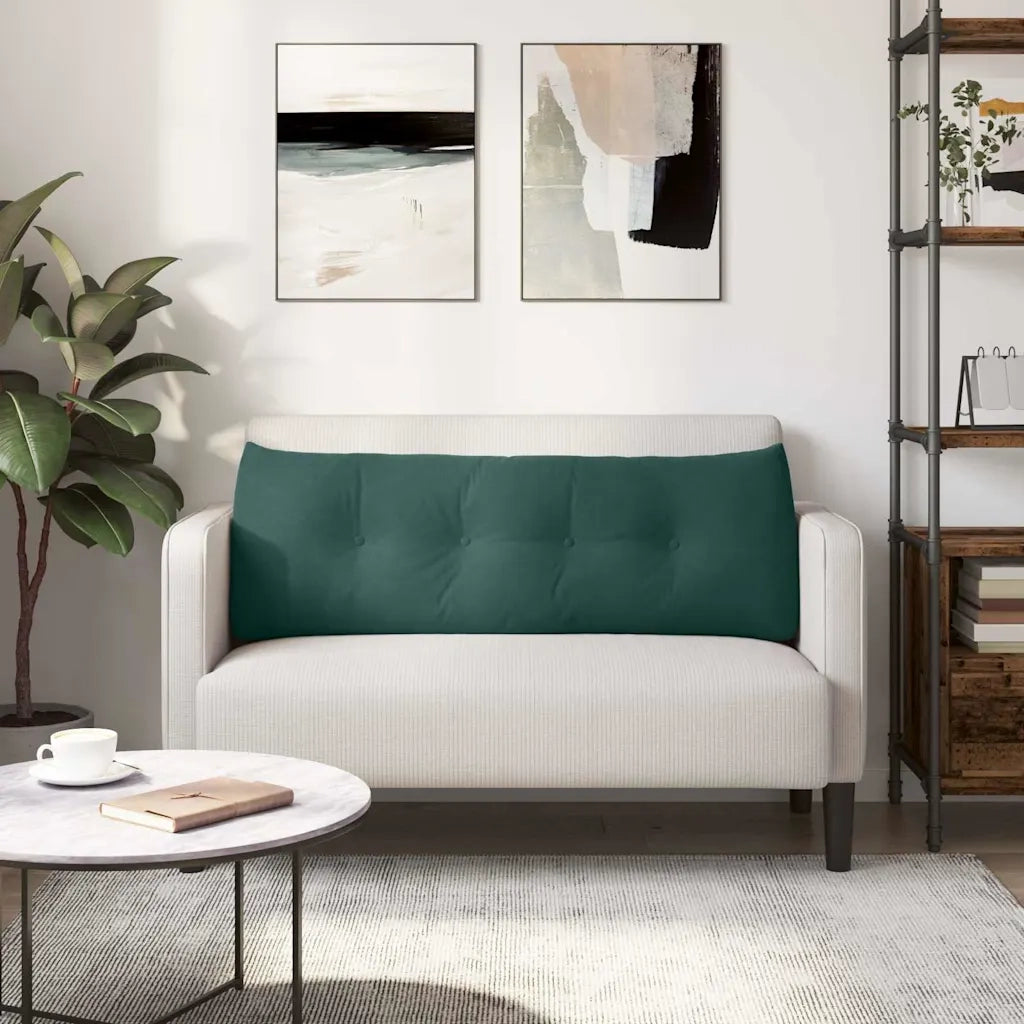 Cuscino per Schiena Verde Scuro 140 x 24 x 50 cm Velluto