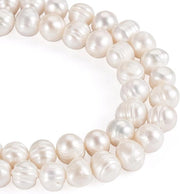 2 corone naturali di perle di acqua dolce coltivate a forma di patata, perle individuali per il bracciale o la collana da realizzare per il matrimonio estivo
