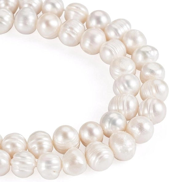 2 corone naturali di perle di acqua dolce coltivate a forma di patata, perle individuali per il bracciale o la collana da realizzare per il matrimonio estivo