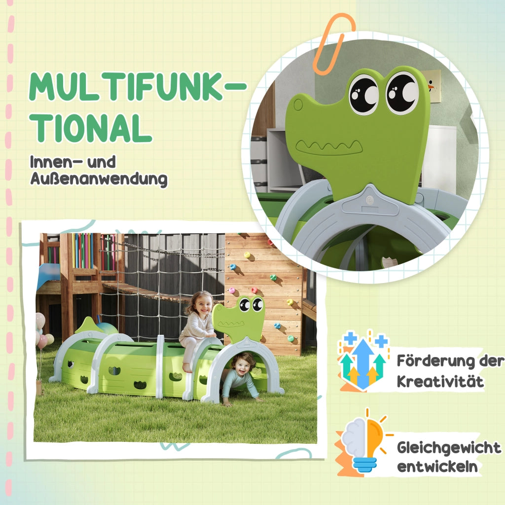 Tunnel da gioco per bambini ¨C zephmum ¨C Verde 194x88x92 cm