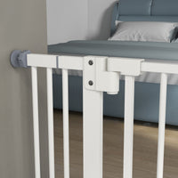 Cancellino per Cani Estensibile 74-100x77 cm in Metallo Bianco