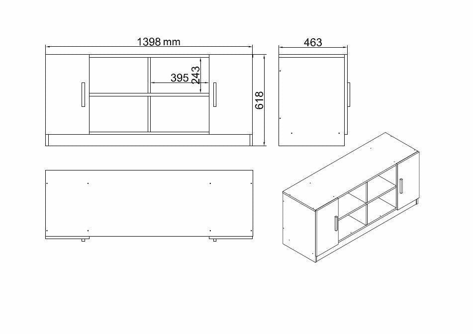 Nari, set da Ufficio Modulabile, Marrone Noce