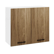 Pensile colapiatti per cucina componibile da 80 cm con due ante, realizzata in legno 100% MADE IN ITALY colore Noce