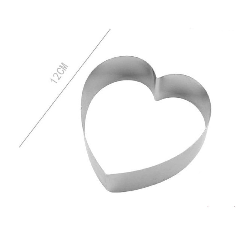 Trade Shop - Set 2 Pz Forme A Cuore Per Dolci Biscotti Cake Design Stampini Torte 12cm 98935 -