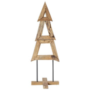 Albero di Natale | Decorazioni natalizie Marrone 120 cm Legno massello di teak