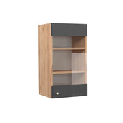Vicco Mobile da cucina in vetro Antracite-oro 40 cm