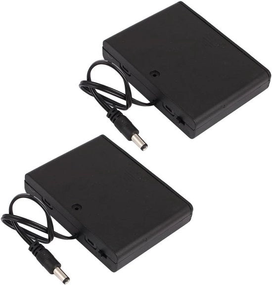 Alimentatore per batterie 9 V e 6 AA con presa DC e chiusura ermetica