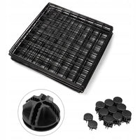 Recinto nero in metallo per cani, conigli, gatti e cuccioli 108 x 108 cm