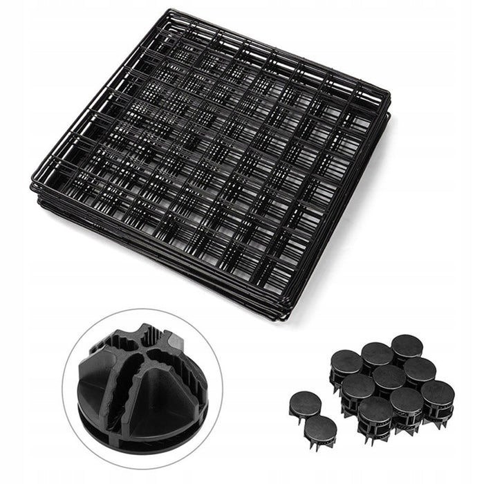 Recinto nero in metallo per cani, conigli, gatti e cuccioli 108 x 108 cm