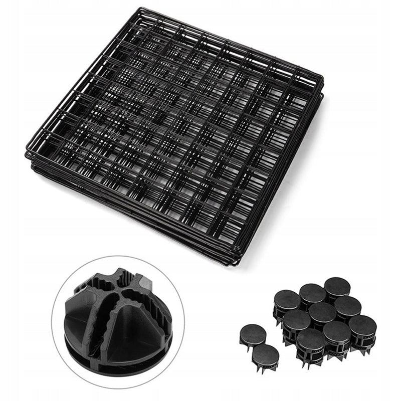 Recinto nero in metallo per cani, conigli, gatti e cuccioli 108 x 108 cm