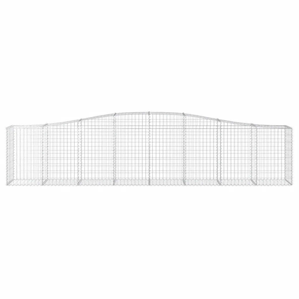 Cesti Gabbioni ad Arco 9 pz 400x50x80/100 cm Ferro Zincato 3145950