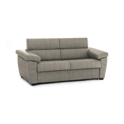 Salorno, Divano Letto 2 Posti Sfoderabile Made in Italy, 185x95 cm Grigio Tortora
