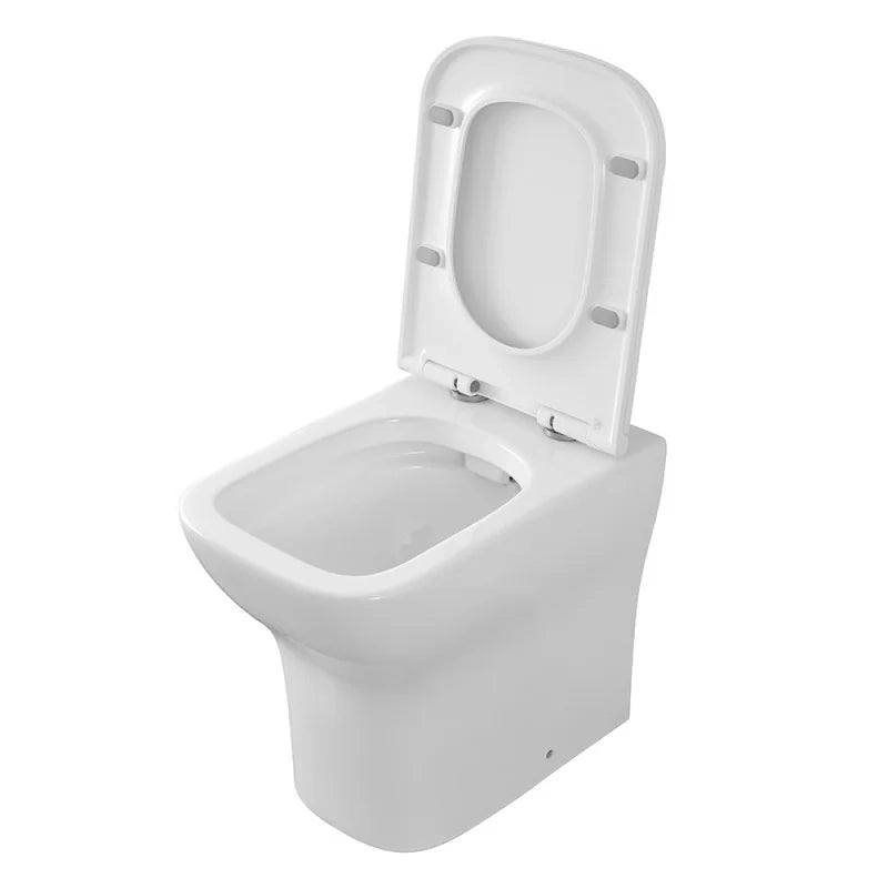 Sanitari filomuro senza brida bianco lucido con sedile soft-close  Plana