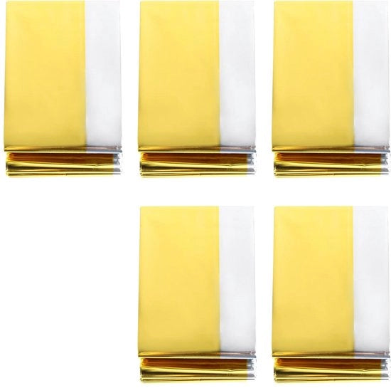 Necessario per emergenze - Coperta termica - Coperta di emergenza - Coperta di soccorso - Coperta di salvataggio - Coperta di emergenza - Kit di emergenza - Coperta isolante - Sicurezza - Oro - Argento - Sottocooling - Sopraelevazione
