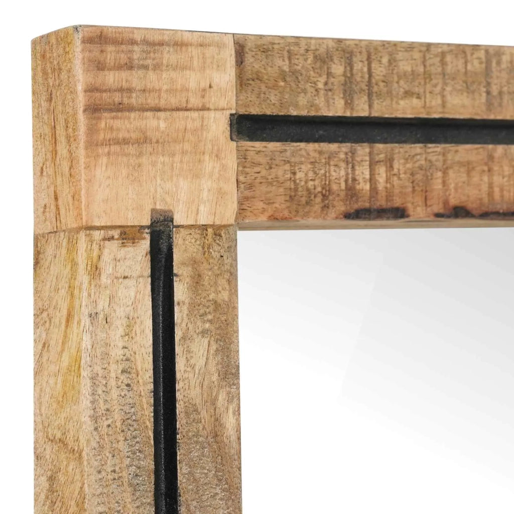 Specchio Montaggio a parete Marrone e Nero 70 x 50 x 3 cm Vetro 4018875