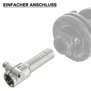 Boccola albero cardanico 160 mm Attacco albero scanalato 1 3/8" 6D Albero uscita 1 3/8" 21D Trattore