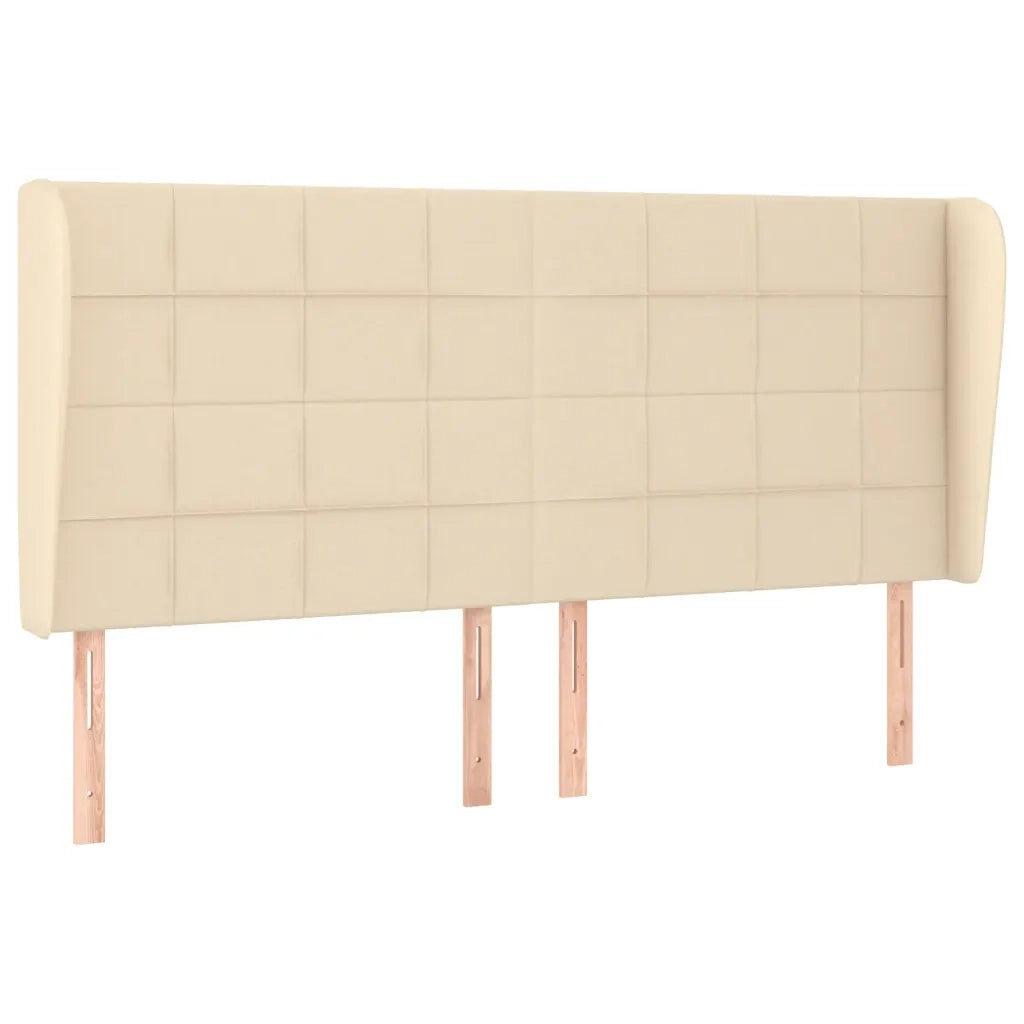 Testiera ad Orecchio Crema 203x23x118/128 cm in Tessuto 3117983