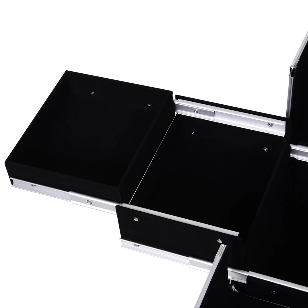 Maletta Trucco Professionale con Cassetto ¨C zephmum ¨C 34x25x62 cm Nero