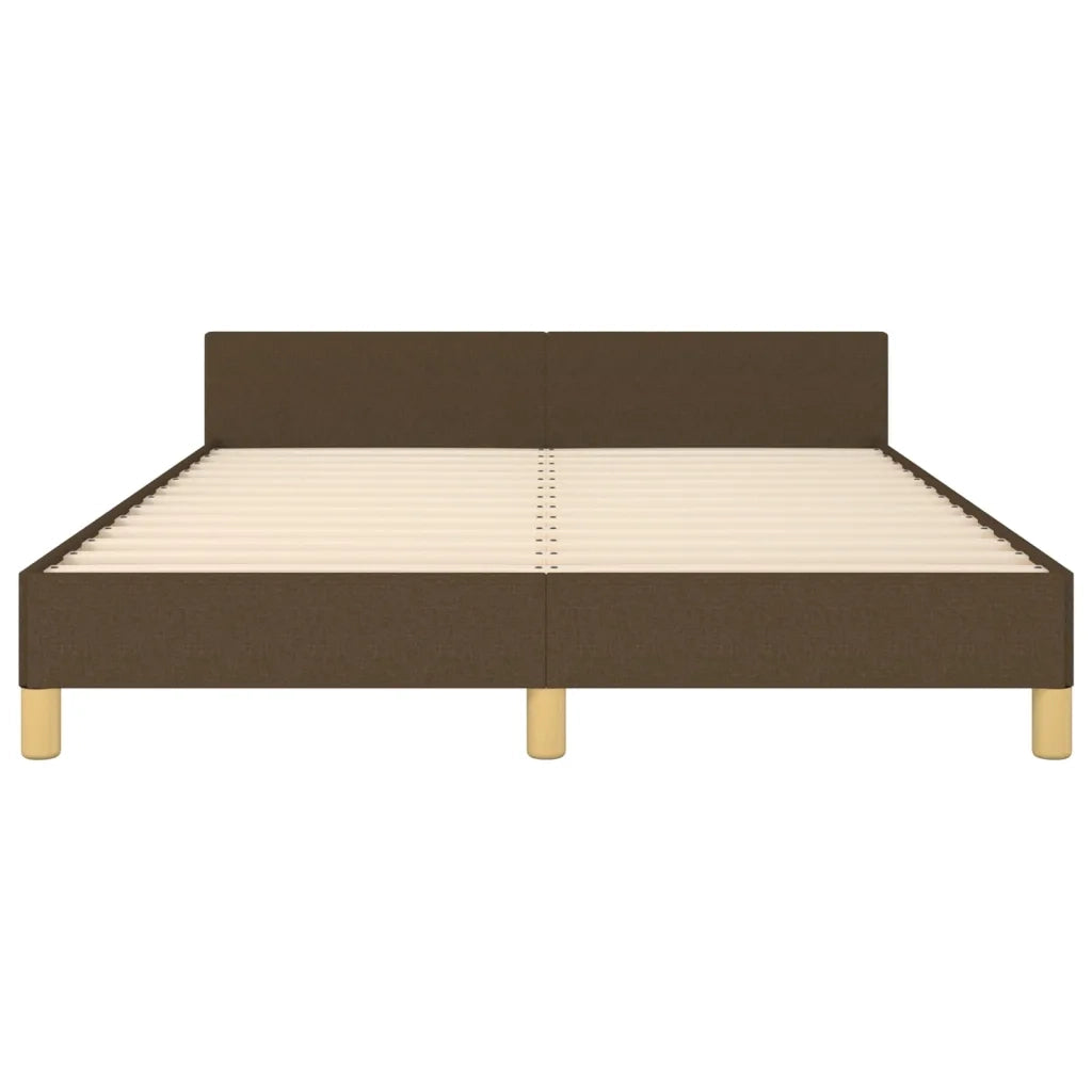 Giroletto senza Materasso-Struttura Letto Marrone Scuro 140x200 cm Tessuto 269588