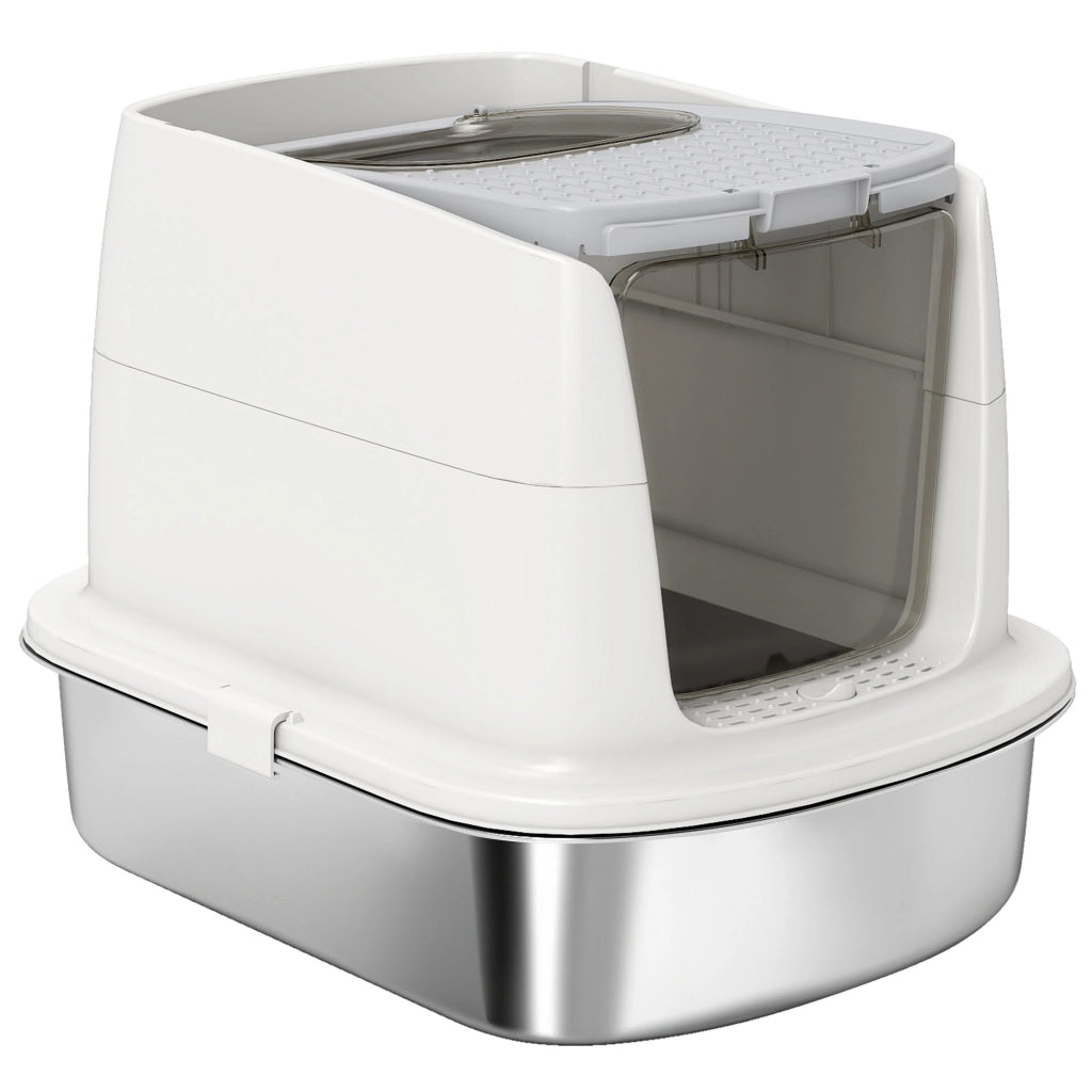 Lettiera per Gatti Chiusa ¨C zephmum ¨C Bianco 52.4x41.3x39.8 cm