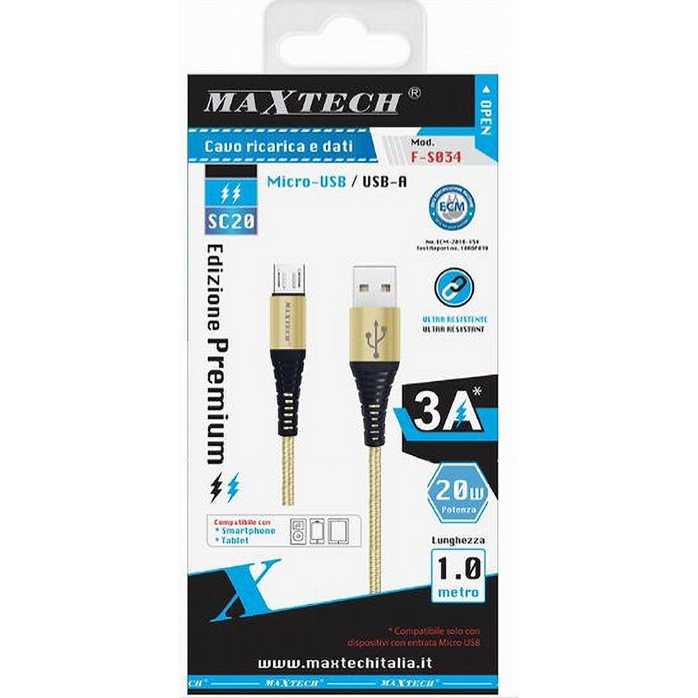 Trade Shop - Cavo Micro Usb A Usb-a Premium Trasferimento Dati Ricarica 1mt Smartphone F-s034 -