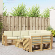 Set di divani da esterno 9 pcs Bianco e Crema 59 x 59 x 37 cm 3392080