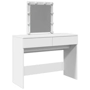 Toeletta | Tavolo da Trucco con LED Bianco 100x40x130 cm