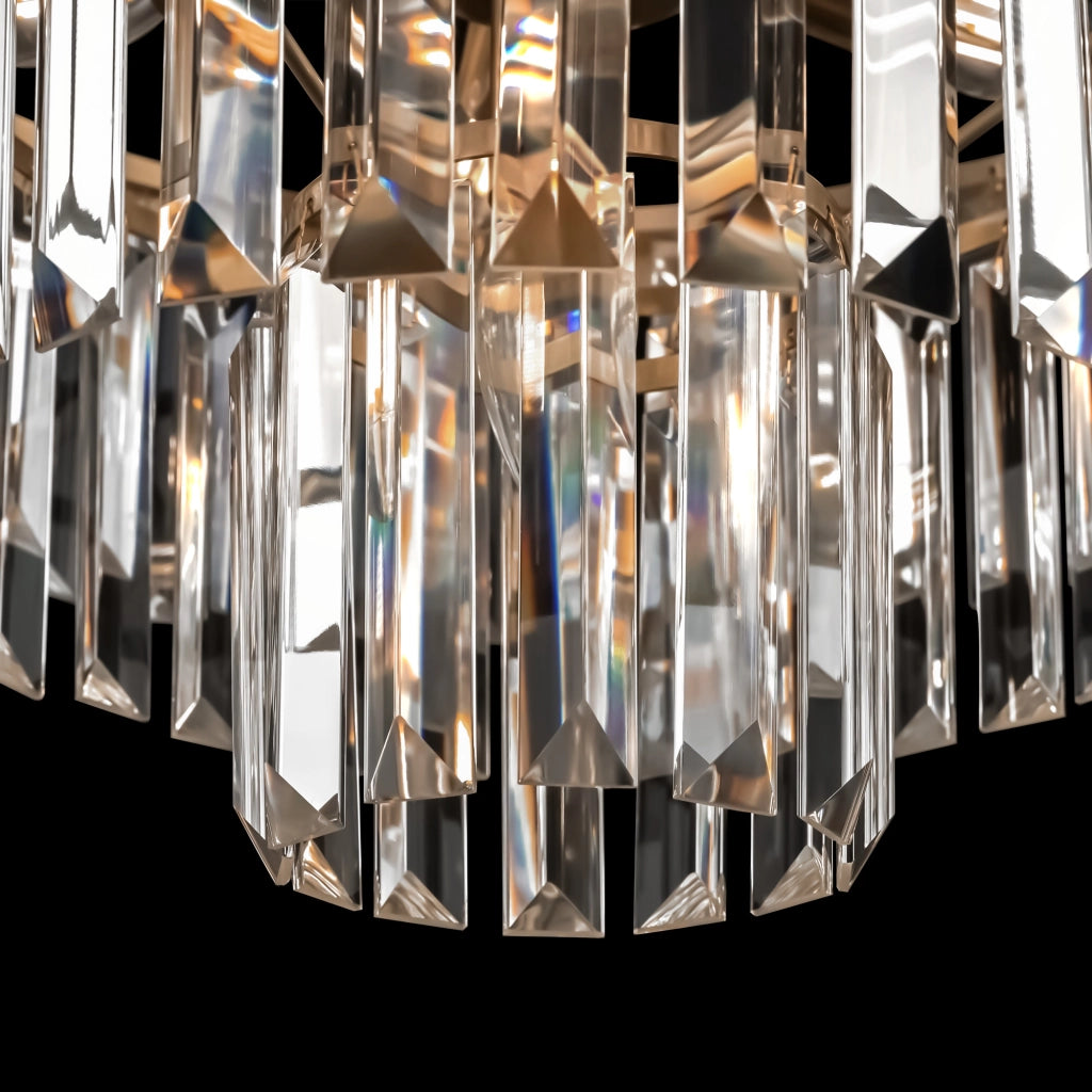 Lampadario Revero Maytoni cristallo ottone 7xE14 Ø50
