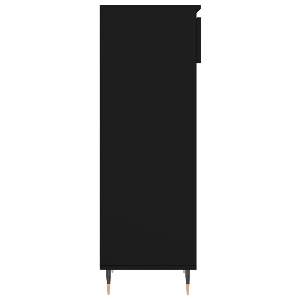 Scarpiera-Scaffale per scarpe Nera 40x36x105 cm in Legno Multistrato 297583