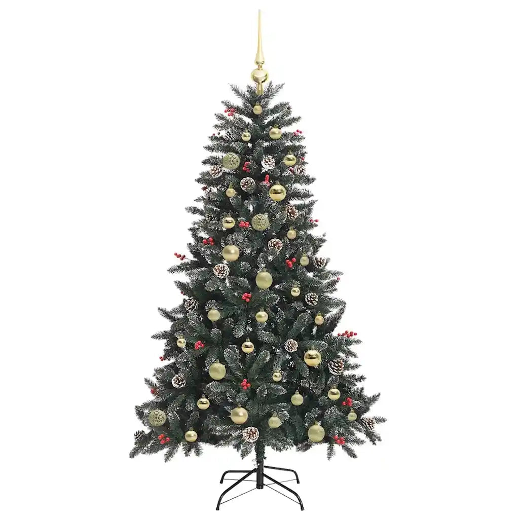 Albero di Natale artificiale con 150 LED Verde 150 cm 3395872