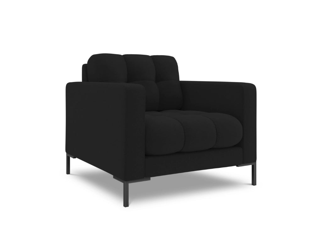 Cosmopolitan Design - Poltrona "Bali" in tessuto strutturato nero 