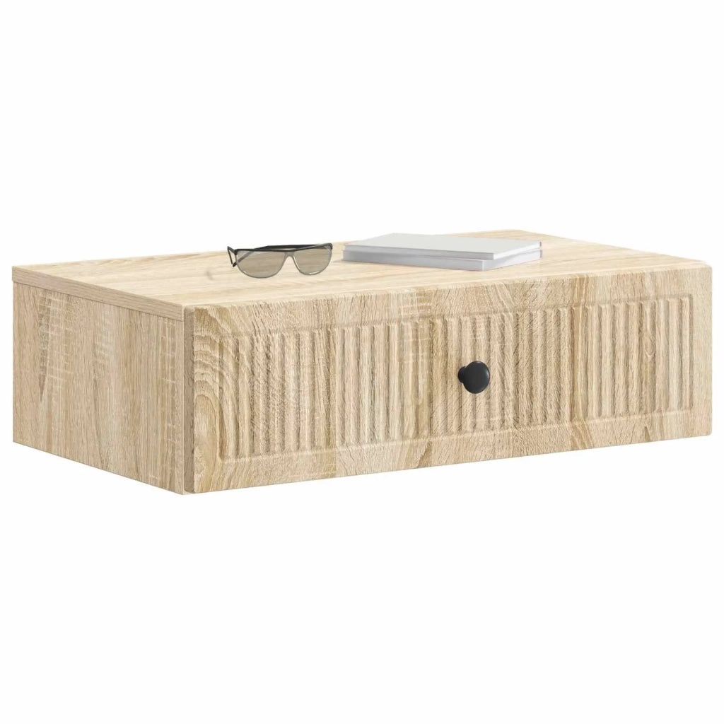 Tavolino da Parete Laterale Rovere Sonoma 59 x 34,5 x 17 cm 897977