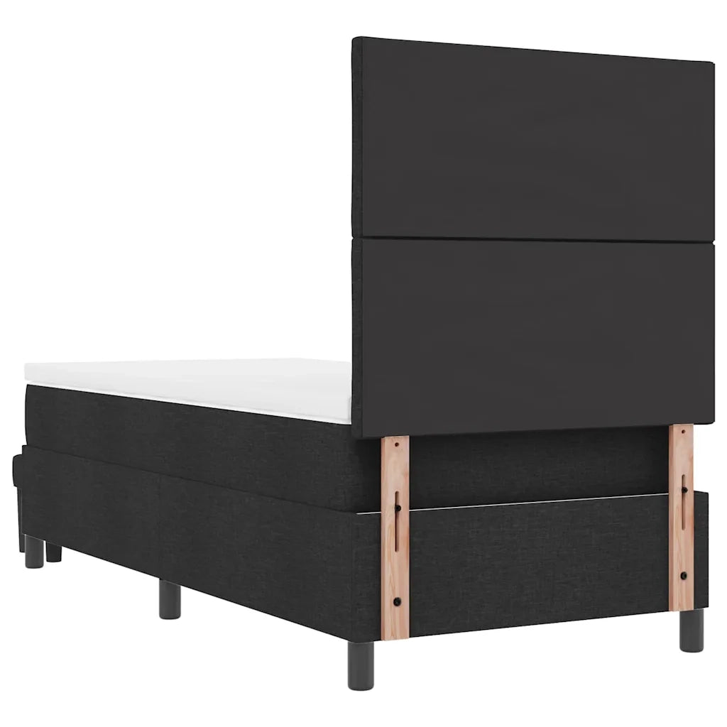Letto a molle con materasso Nero 90 x 190 cm Tessuto 3344109