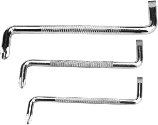 Set di chiavi a forma Z - Chiavi a croce per spazi stretti - Antiscivolo - Manico antiscivolo - 3 pezzi - Non specificato