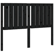 Testiera | Testata per Letto Nera 125,5x4x100cm in Legno Massello di Pino
