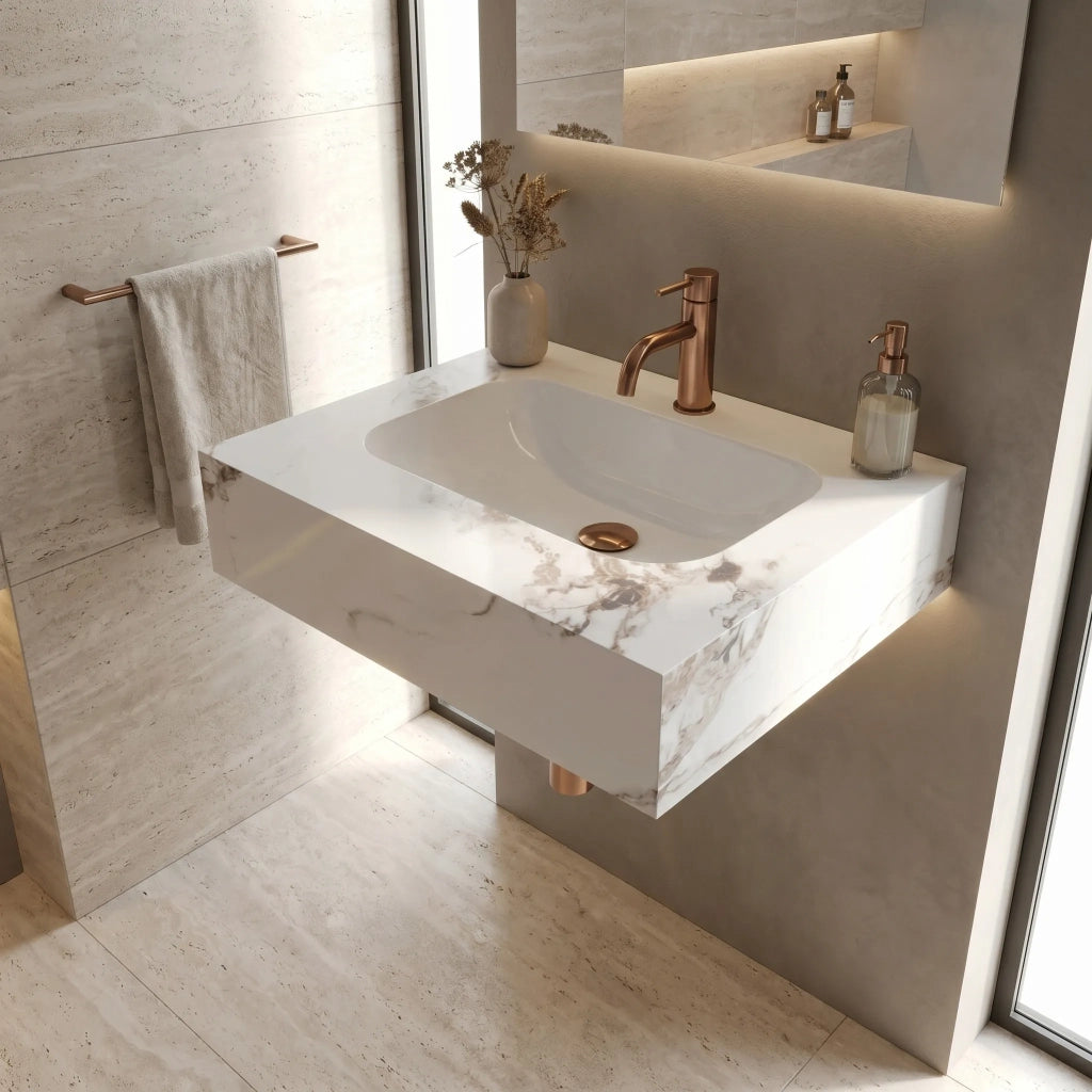 Lavabo Sospeso Rea Aresa Cold Jade 60