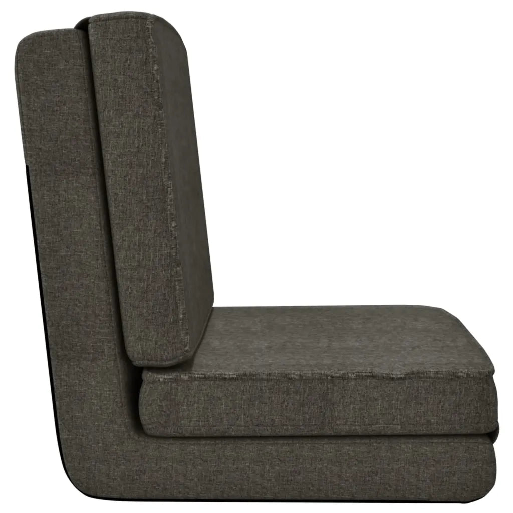 Sedia da Pavimento Pieghevole Grigio Scuro in Tessuto 336550