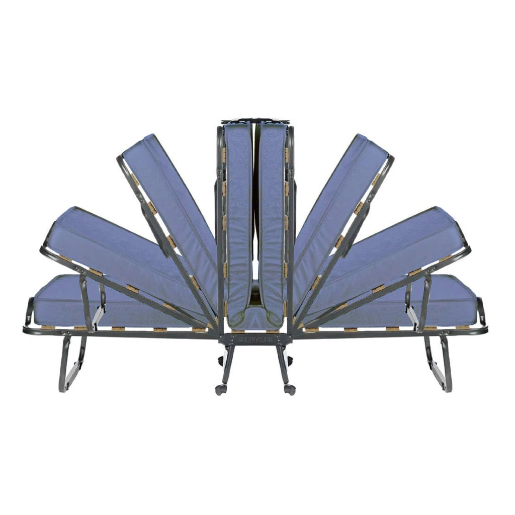 Letto pieghevole salvaspazio Citrino, Brandina con rete a doghe, Lettino singolo, 100% Made in Italy, 80x200h40 cm, materasso incluso