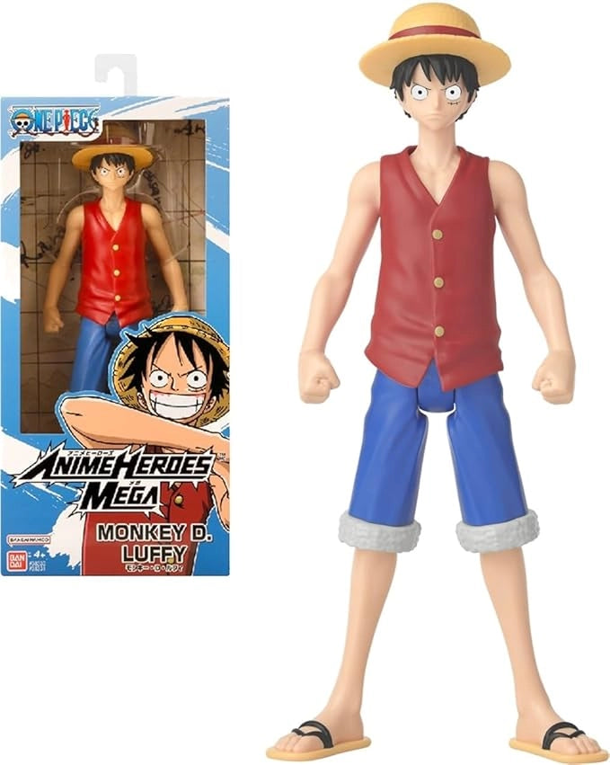 Anime Heroes - One Piece - Action figure Anime Heroes Mega 30 cm Luffy - Grande action figure snodata - Figura manga Luf
