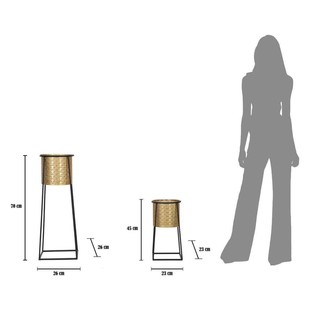 Tikal, Vaso set 2 Vasi, Portavasi Rimovibili, oro