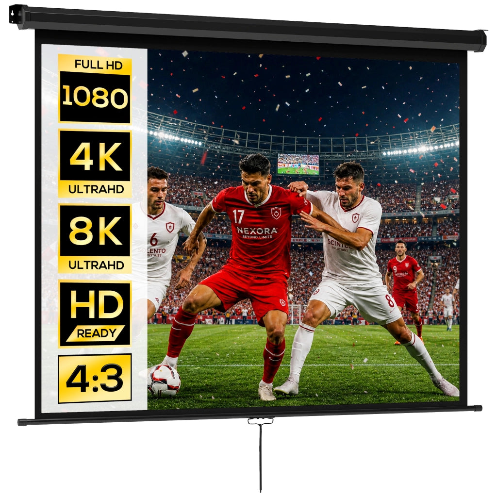 Schermo proiezione 84 pollici ¨C Xylo ¨C 4:3 4K HD 181x138 cm nero