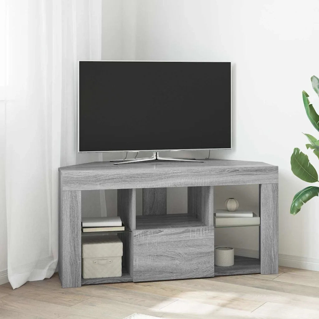 Mobile TV LED Angolare Grigio Sonoma 100 x 40 x 50 cm 889801