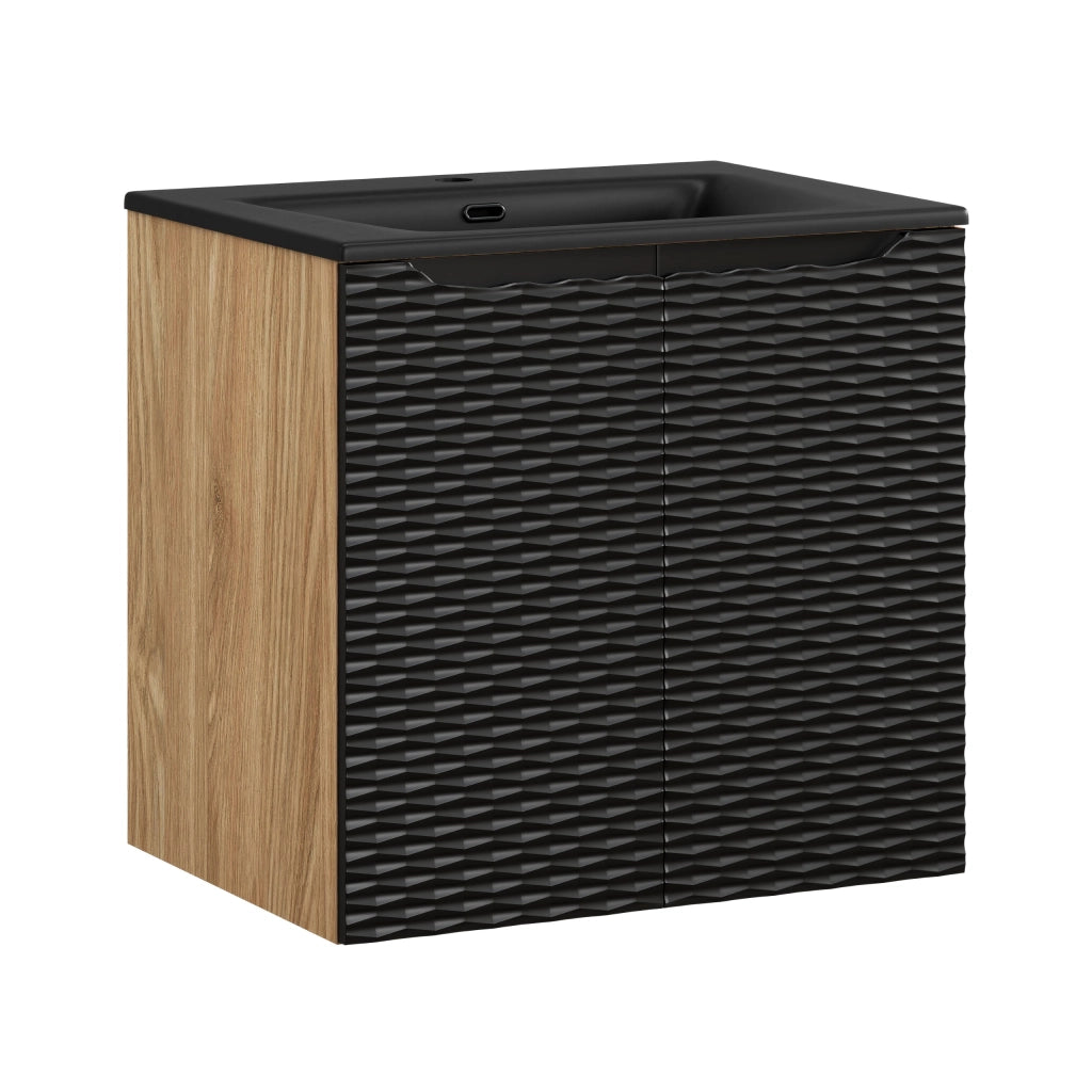 Set mobili bagno 60 cm con lavabo per mobile SKY Ocean Black 60 x 1401 x 46 cm