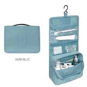 Toilette portatile blu cielo con cinturino di appoggio, dimensioni 42*24*8 cm, toilette da donna, tasca da viso, borsa cosmetica unisex, valigetta con cinturino di appoggio, toilette impermeabile.