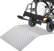 Rampa per sedia a rotelle, in alluminio, rampa per soglia a rotelle, capacità di carico 270 kg, rampa per soglia per porta, rampa per porta, altezza 10 cm, larghezza 100 cm