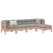 Set Divani Giardino 5 pz Cuscini Legno Massello Abete Douglas 3299394