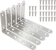 5 pezzi 125 x 75 mm supporto rotondo in acciaio inossidabile con 30 viti - 6 fori
