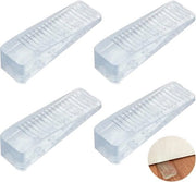 Set di fermacarta in gomma da 4 fermacarta per pavimento antiscivolo senza odore gomma utilizzati in bagno finestra balcone camera da bambini (translucido)
