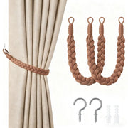 Pacchetto di 2 cordoni per tende - 60cm cordoncini per tende - cordoni per tende a mano - cordoni per tenda a spirale - con ganci - adatto per casa, ufficio, soggiorno, camera da letto